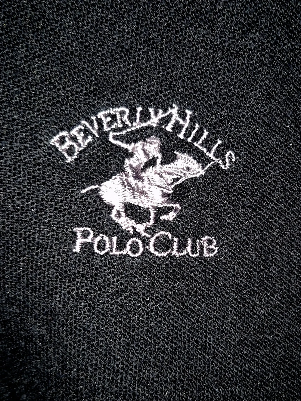 Beverly Hills Polo Club Men's Large Black Short Sleeve Polo Shirt Modern Fit